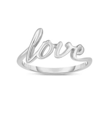 טבעת כסף - Love