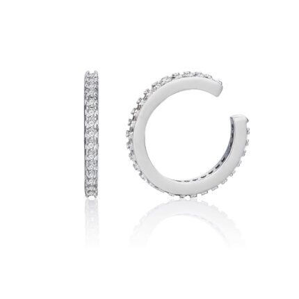 עגיל כסף - Moonbeam Hoops