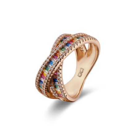 טבעת - Rainbow Mirage Rose