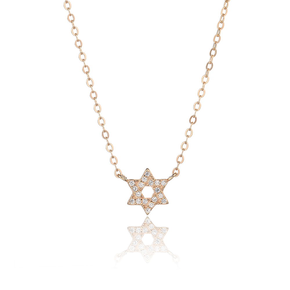שרשרת מגן דוד - Rose Gold שרשרת מגן דוד - Rose Gold