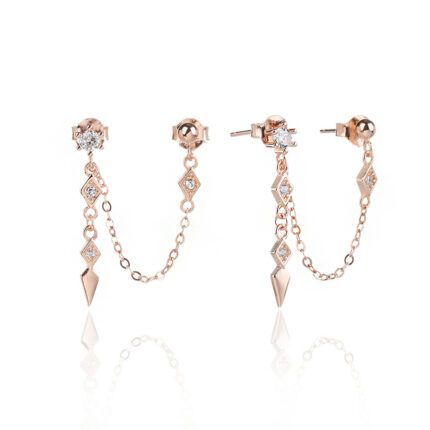 עגיל מטפס – Diamond Cascade Rose