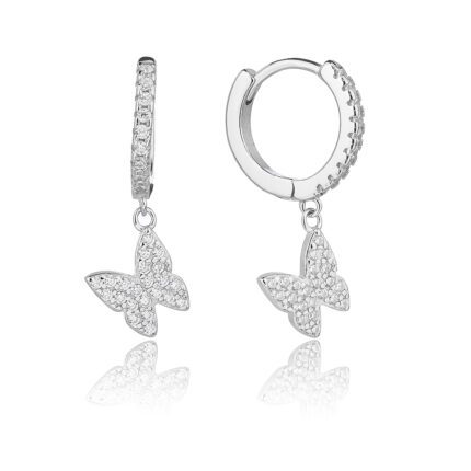 עגיל כסף - Papillon Glow