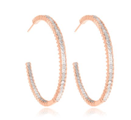 עגיל רוז גולד - Aurora Hoops