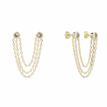 עגיל מטפס - Triple Elegance Golden