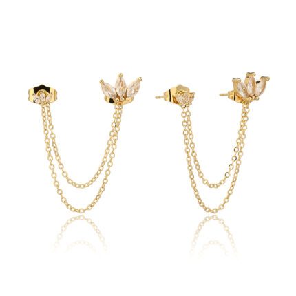 עגיל מטפס – Radiant Crown Golden