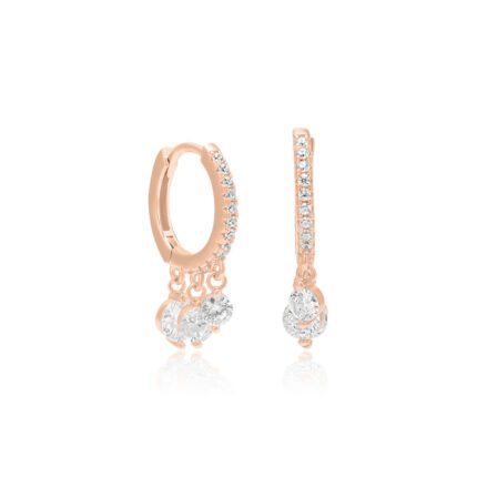 עגיל רוז גולד - Starlight Hoops