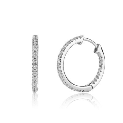 עגיל כסף - Starlit Elegance - 14MM