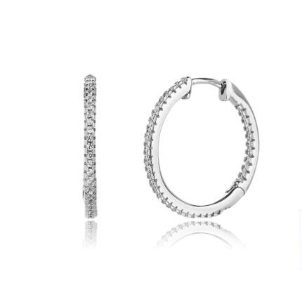 עגיל כסף - Starlit Elegance - 16MM