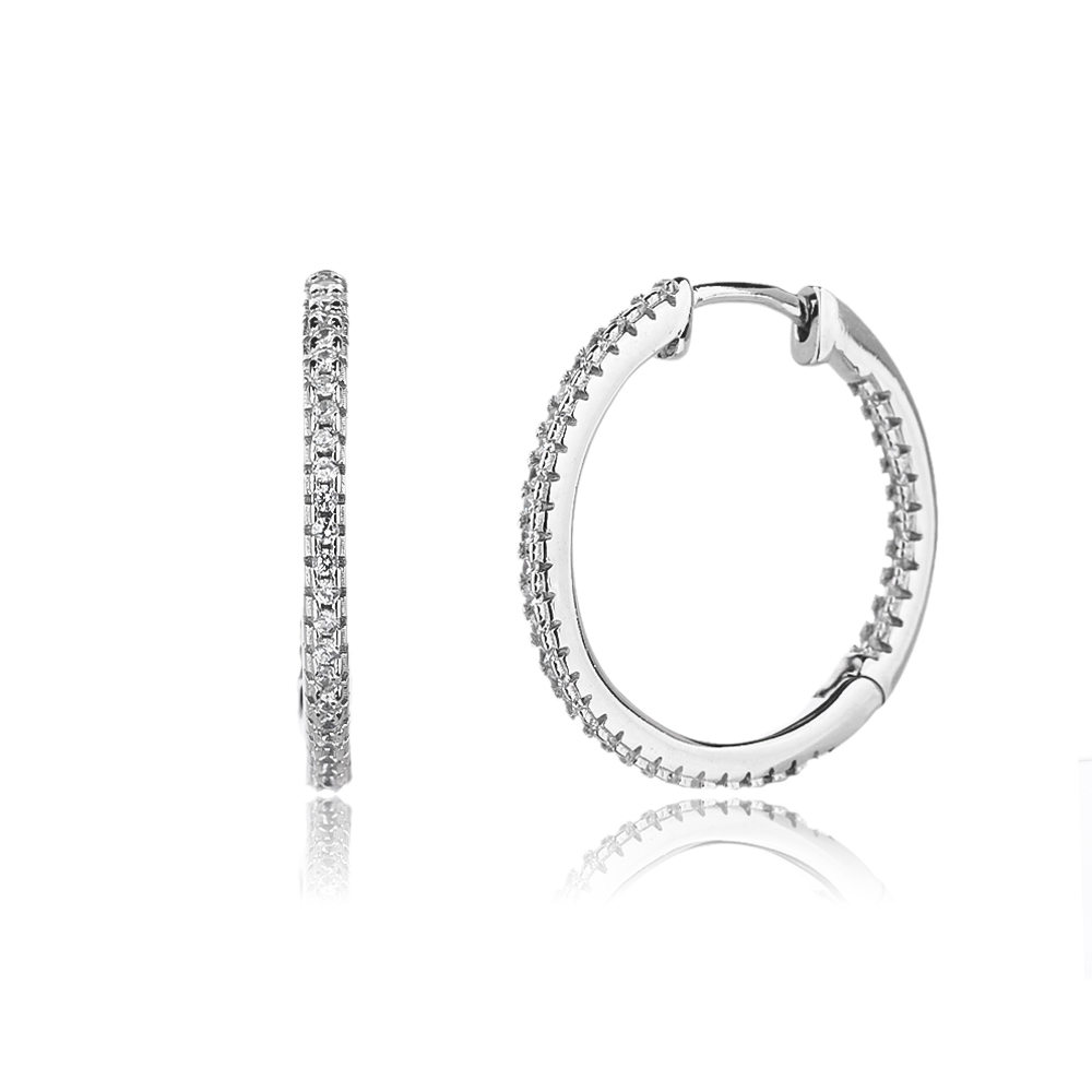 עגיל כסף - Starlit Elegance - 16MM עגיל כסף - Starlit Elegance - 16MM