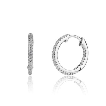 עגיל כסף - Starlit Elegance - 12MM