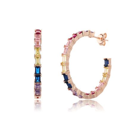 עגיל רוז גולד - Rainbow Radiance