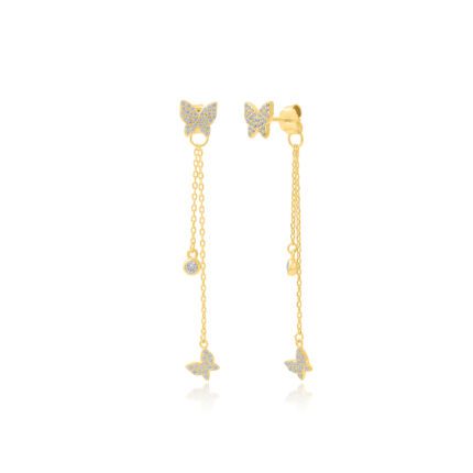 עגיל נופל – Moonlit Butterflies Golden