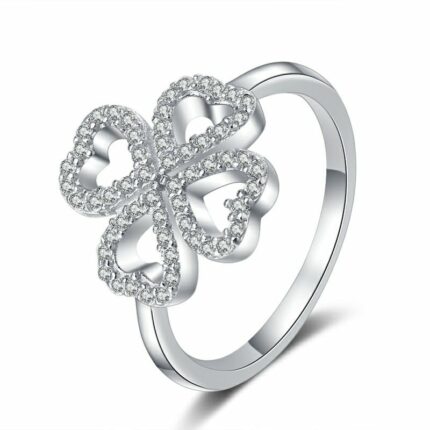 טבעת כסף - Heart Petals