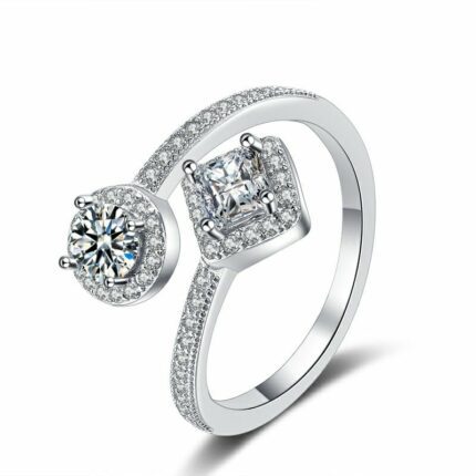 טבעת כסף - Twin Brilliance