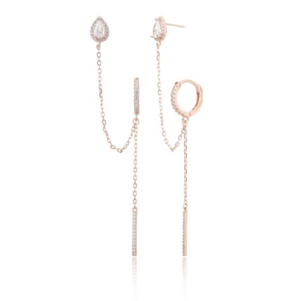 עגיל מטפס – Sapphire Cascade Rose