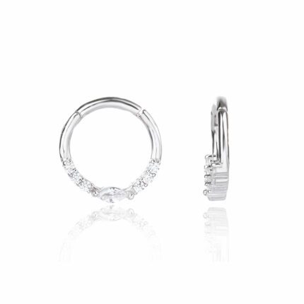 עגיל כסף - Lustrous Arc