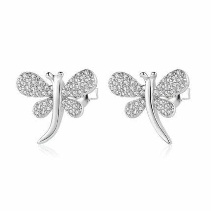 עגיל כסף - Luminous Dragonfly