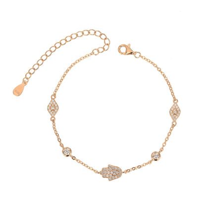 צמיד חמסה רוז גולד