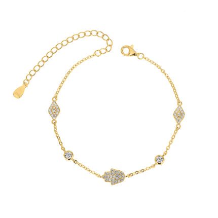 צמיד זהב חמסה 14K